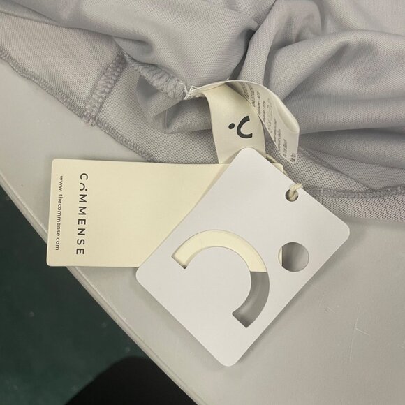 Commense Womens Maxi Slip Dress Ruched Lace Trim Gray Size Medium New - Picture 8 of 9